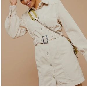 TOPSHOP Corduroy Mini Shirtdress